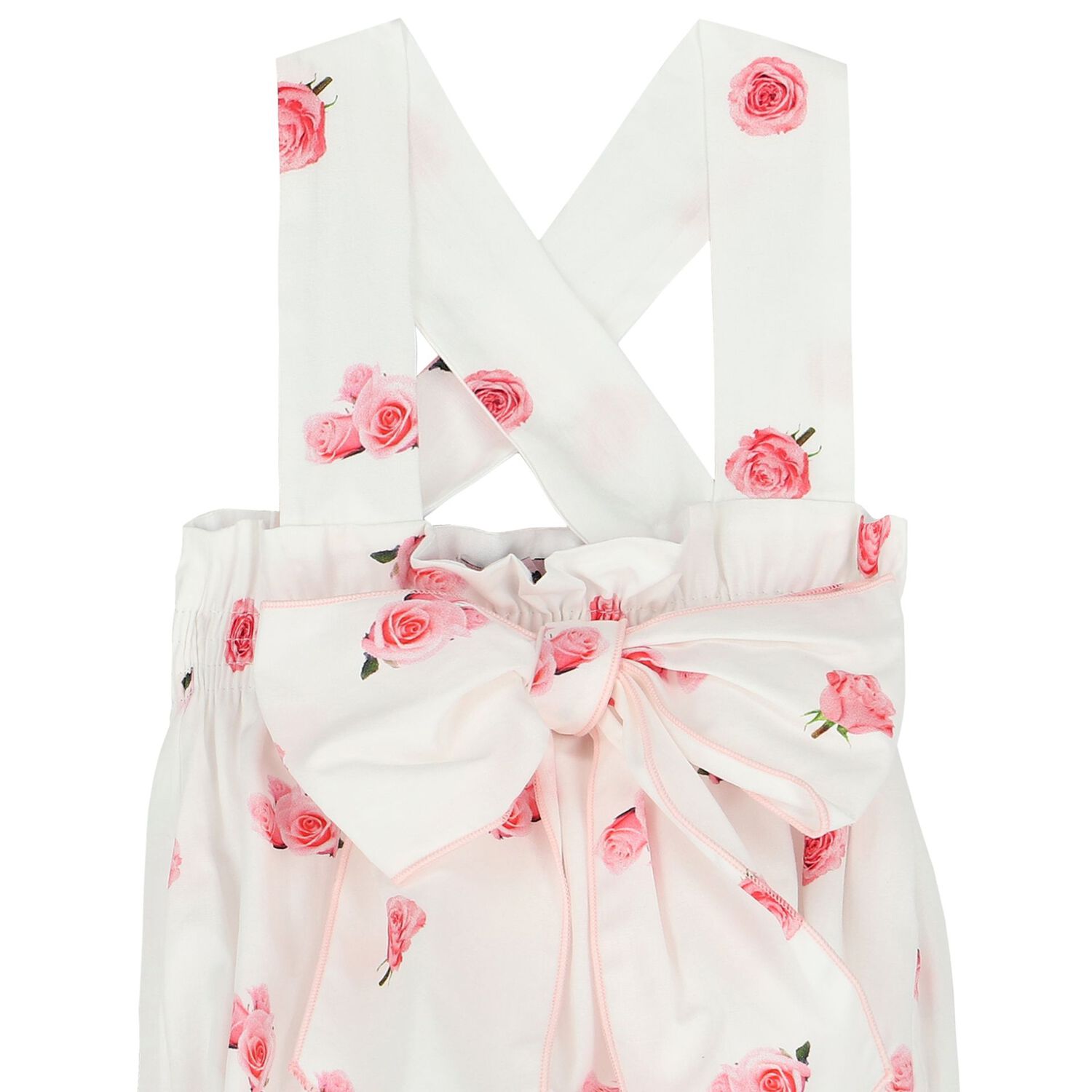 Baby Girls White & Pink Rose Bodysuit, 1, hi-res image number null