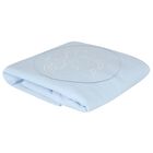 Baby Boys Blue & White Medussa Logo Blanket, 2, hi-res