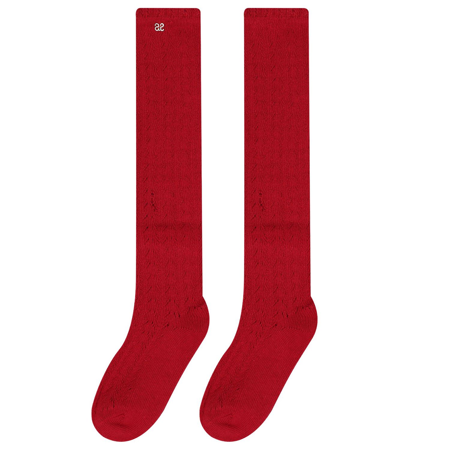 Girls Red Socks, 1, hi-res