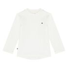 Baby Boys White & Blue Dungaree Set, 1, hi-res