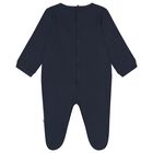 Baby Boys Navy Blue Logo Babygrow, 2, hi-res