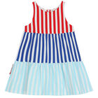 Girls Red, White & Blue Striped Dress, 1, hi-res