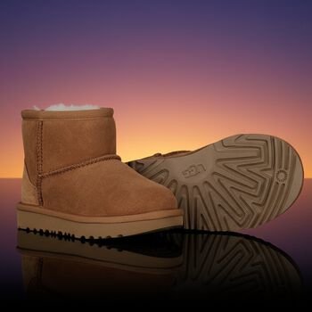 Younger Chestnut Brown Classic Mini II Suede Boots