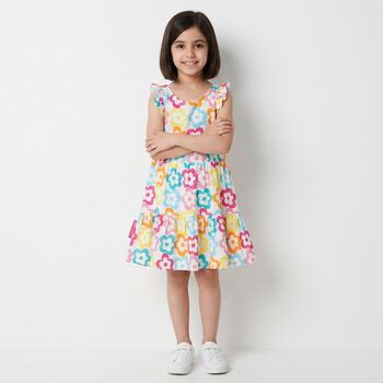 Girls Multi-Coloured Flower Dress