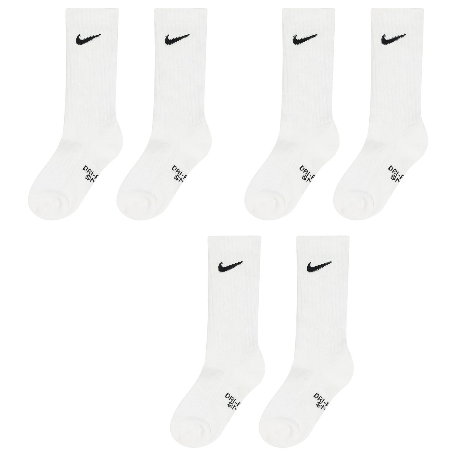 White Logo Socks ( 3-Pack ), 2, hi-res