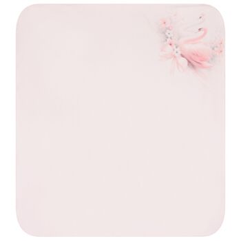 Baby Girls Pink Swan Blanket Set