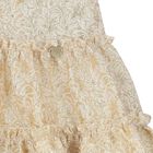 Girls Gold Ruffled Dress, 1, hi-res