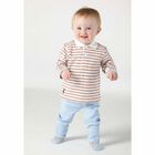 Boys Striped Polo Shirt, 1, hi-res