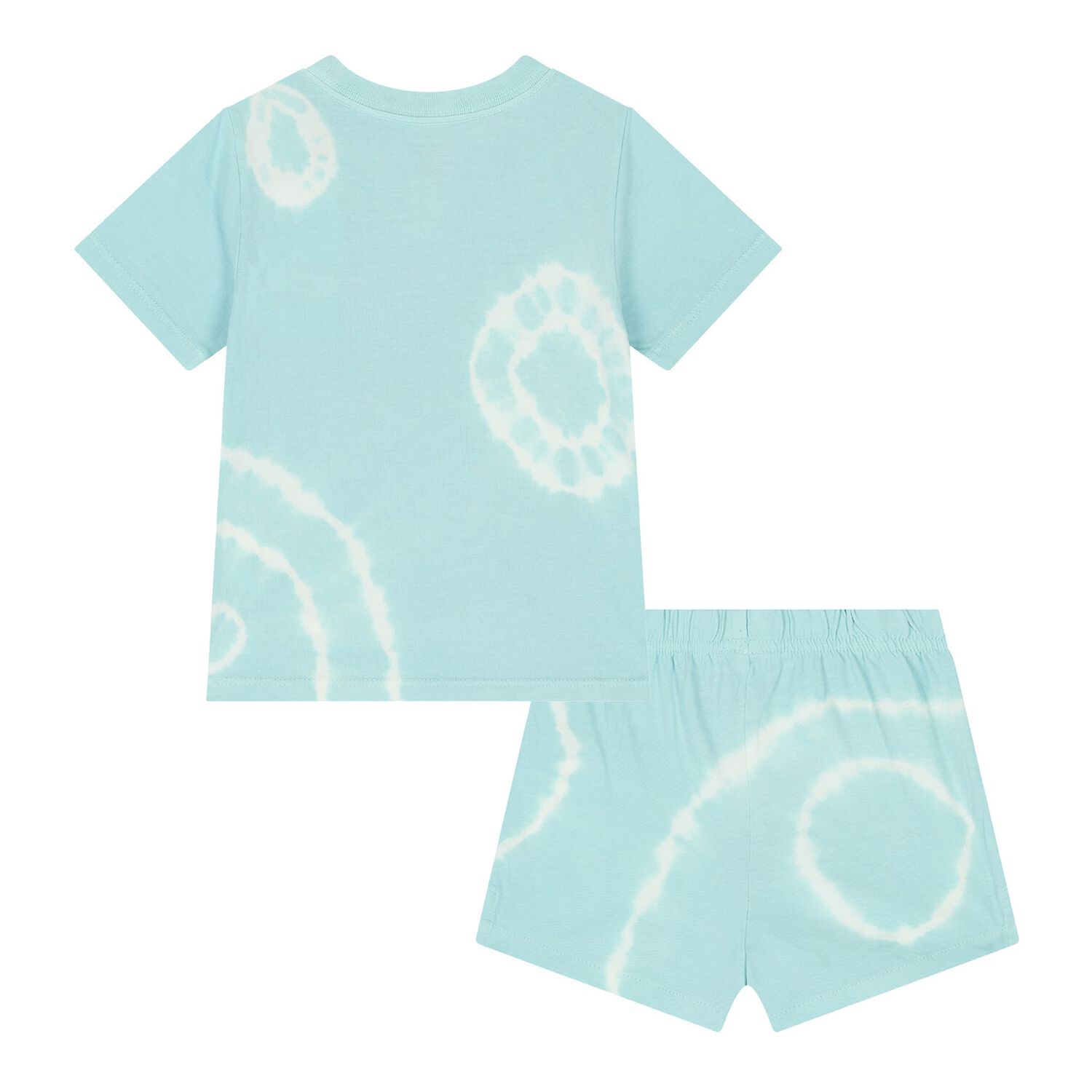 Baby Boys Turquoise Blue Teddy Bear Logo Shorts Set, 1, hi-res