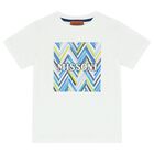Boys White Logo T-Shirt, 1, hi-res
