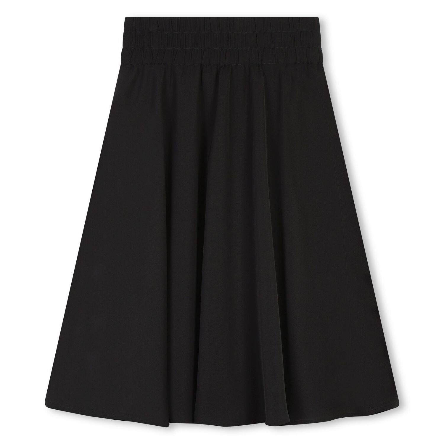 Girls Black Logo Chiffon Skirt, 1, hi-res