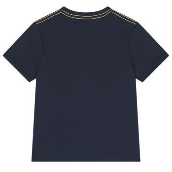 Boys Navy Blue Logo T-Shirt
