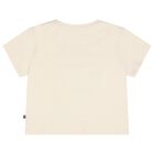 Girls Beige Logo Faux Fur Bag T-Shirt, 1, hi-res