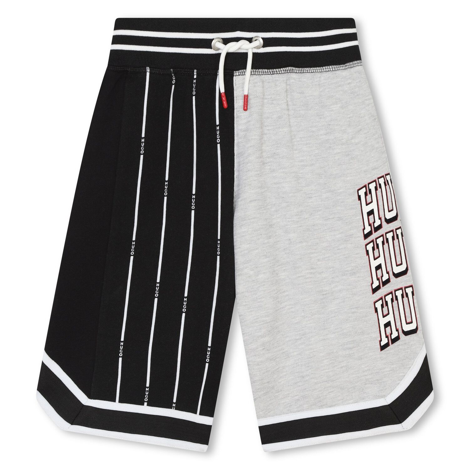 Boys Black & Grey Logo Shorts, 1, hi-res image number null