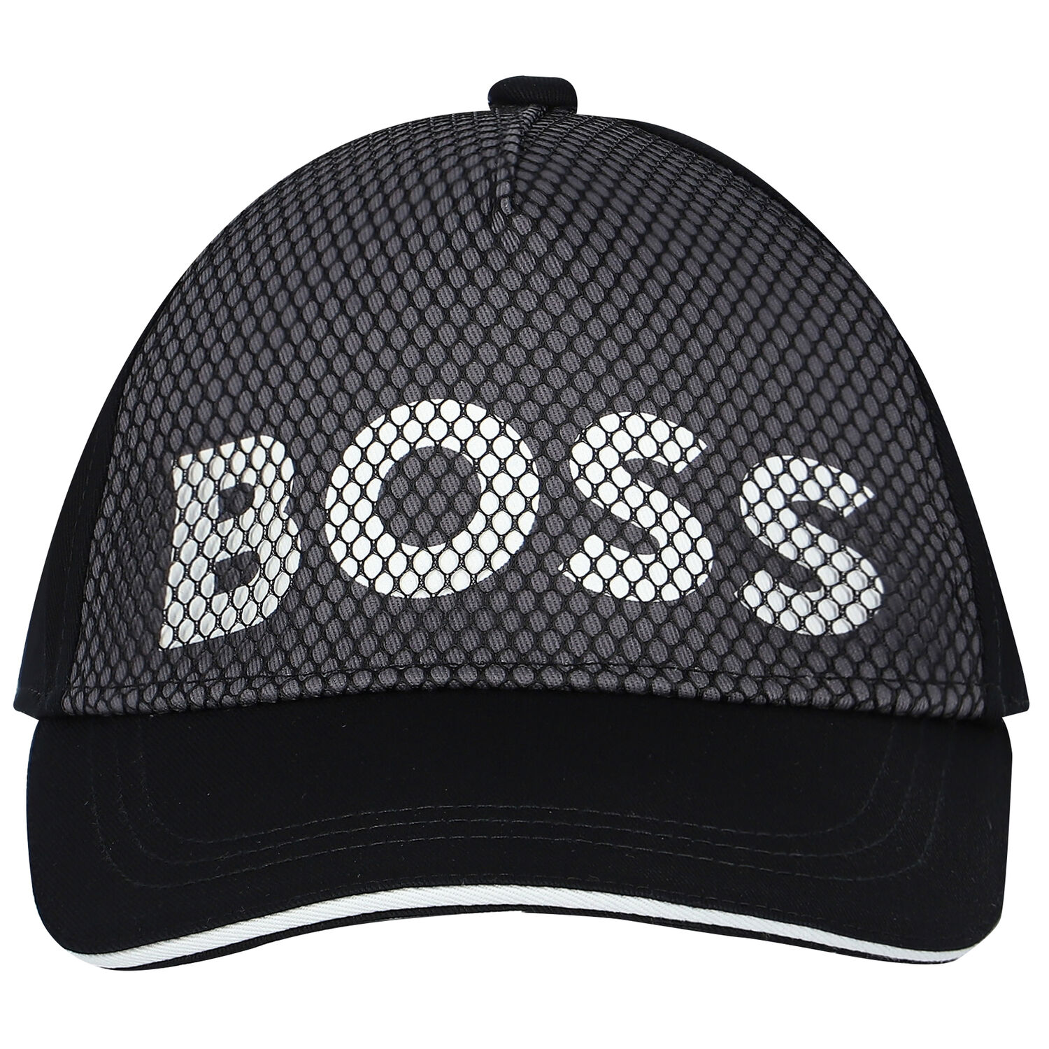 Boys Black Logo Cap, 1, hi-res