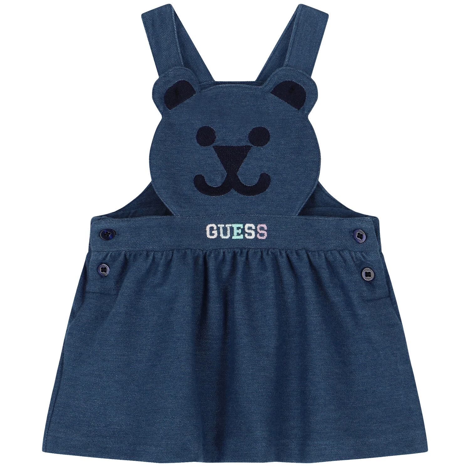 Baby Girls Pink & Blue Dungaree Set, 1, hi-res