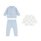Baby Boys White & Blue Balloon Tracksuit ( 3 Piece ), 3, hi-res