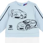 Baby Boys Blue & White Logo Babygrow, 1, hi-res