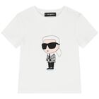Boys White Logo T-Shirt, 2, hi-res