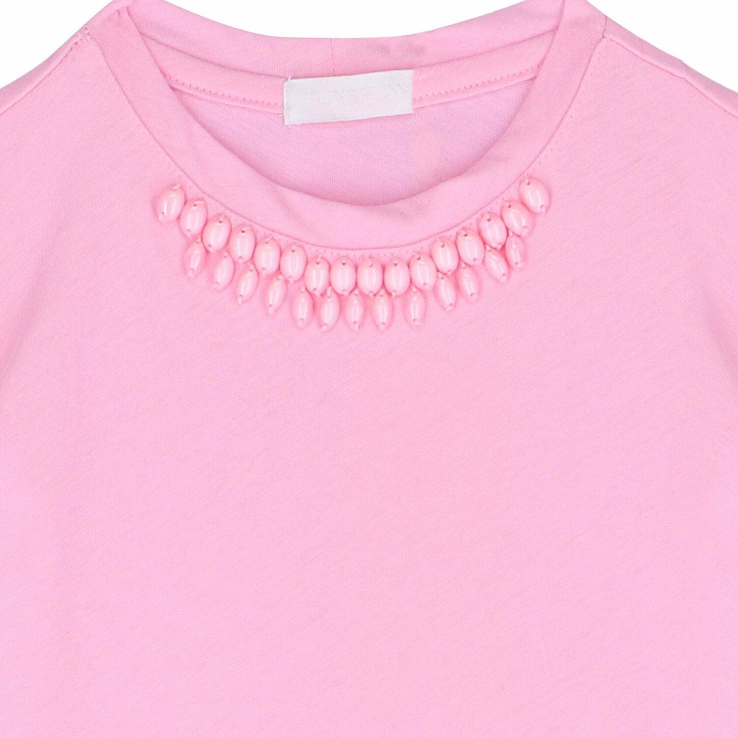 Girls Pink Embellished T-Shirt, 1, hi-res