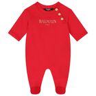 Red & Gold Logo Babygrow Gift Set, 2, hi-res