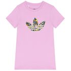Girls Pink Trefoil Logo T-Shirt Dress, 1, hi-res
