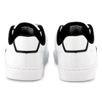 White Logo Leather Trainers