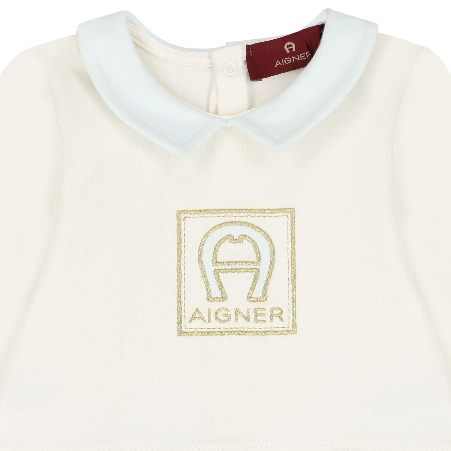 Baby Boys Blue & Ivory Logo Babygrow, 2, hi-res