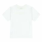 Girls White Diamante Logo T-Shirt, 1, hi-res