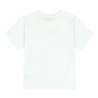 Girls White Diamante Logo T-Shirt, 1, hi-res