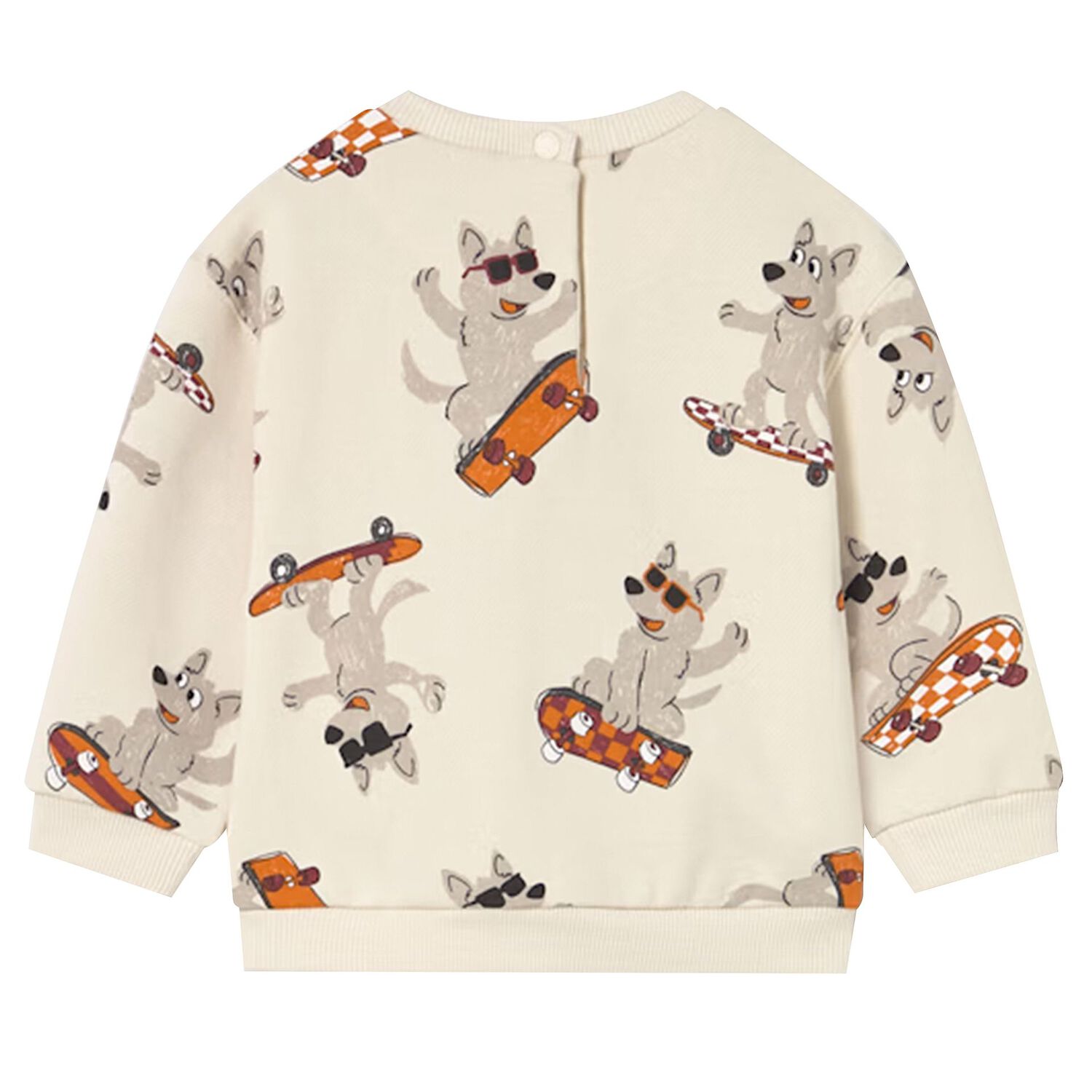 Younger Boys Ivory Dogs Sweatshirt, 1, hi-res image number null