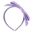 Girls Purple Bow Headband, 2, hi-res