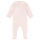Baby Girls Pink Embroidered Bunnies Babygrow Set, 1, hi-res