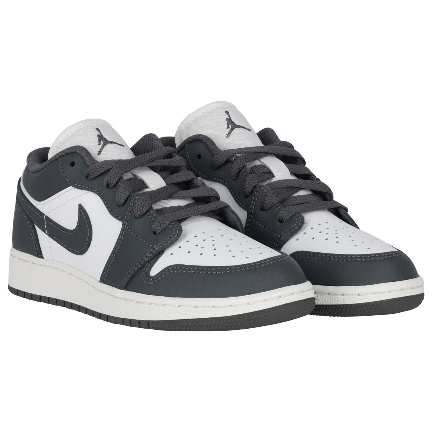 Grey & White Air Jordan 1 Low Trainers, 8, hi-res