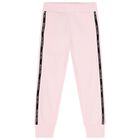 Girls Pink Logo Joggers, 2, hi-res