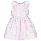Girls White & Pink Floral Dress, 1, hi-res