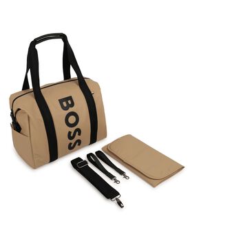 Beige Logo Baby Changing Bag