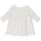 Baby Girls Ivory Floral Dress, 1, hi-res