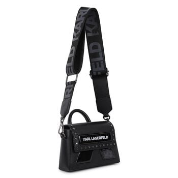 Girls Black Logo Hand Bag