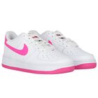 Girls White & Pink Air Force 1 Trainers, 2, hi-res