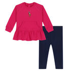 Baby Girls Pink & Navy Leggings Set, 1, hi-res