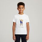 Boys White Polo Bear T-Shirt, 1, hi-res
