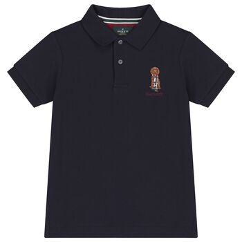 Boys Navy Dog Polo Shirt