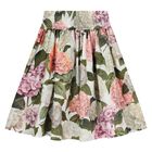 Girls Multi-Coloured Floral Skirt, 1, hi-res