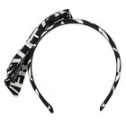 Girls Black Logo Headband, 1, hi-res