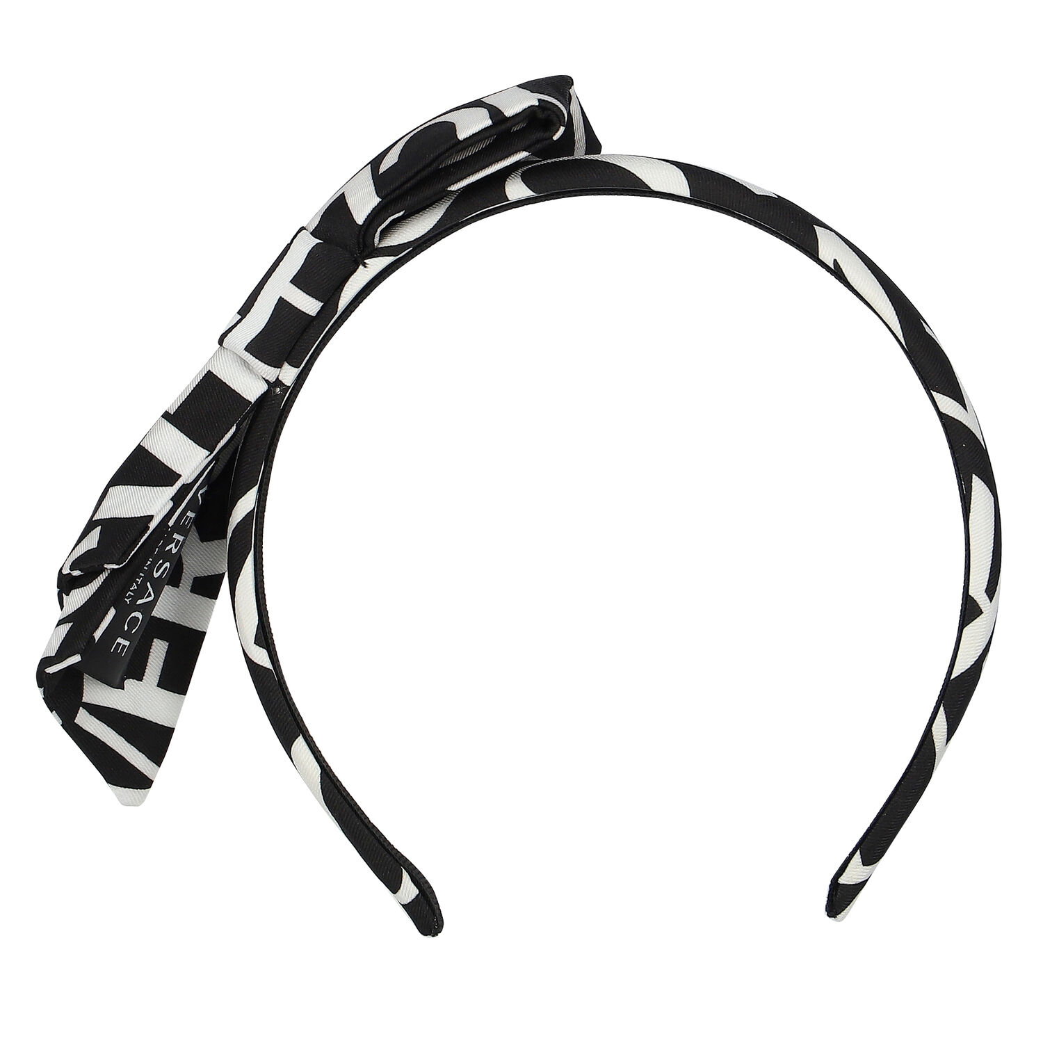 Girls Black Logo Headband, 1, hi-res