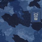 Boys Blue Camouflage Hooded Top, 1, hi-res