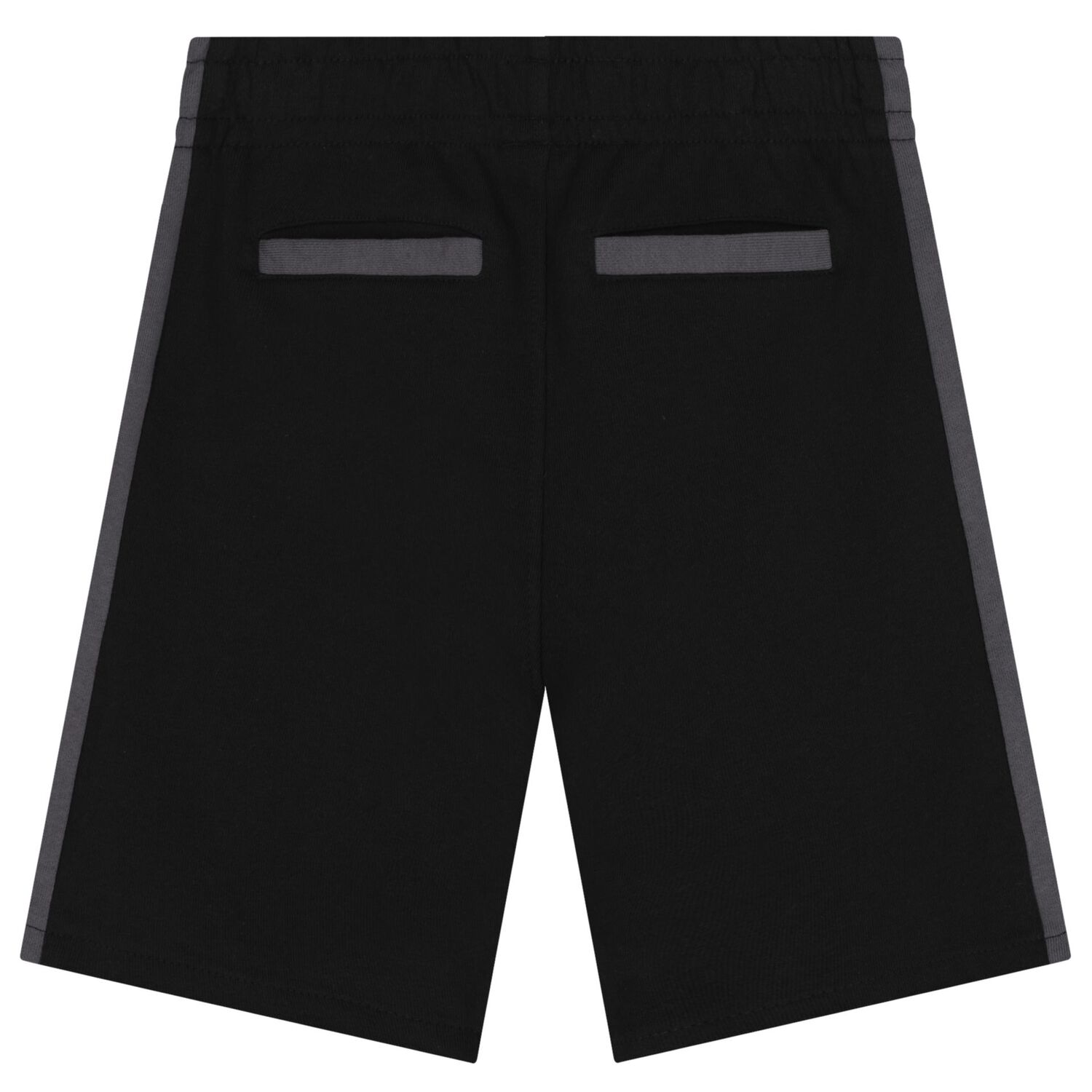 Boys Black Logo Shorts, 1, hi-res