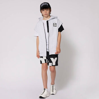 Boys Black Logo Swim Shorts