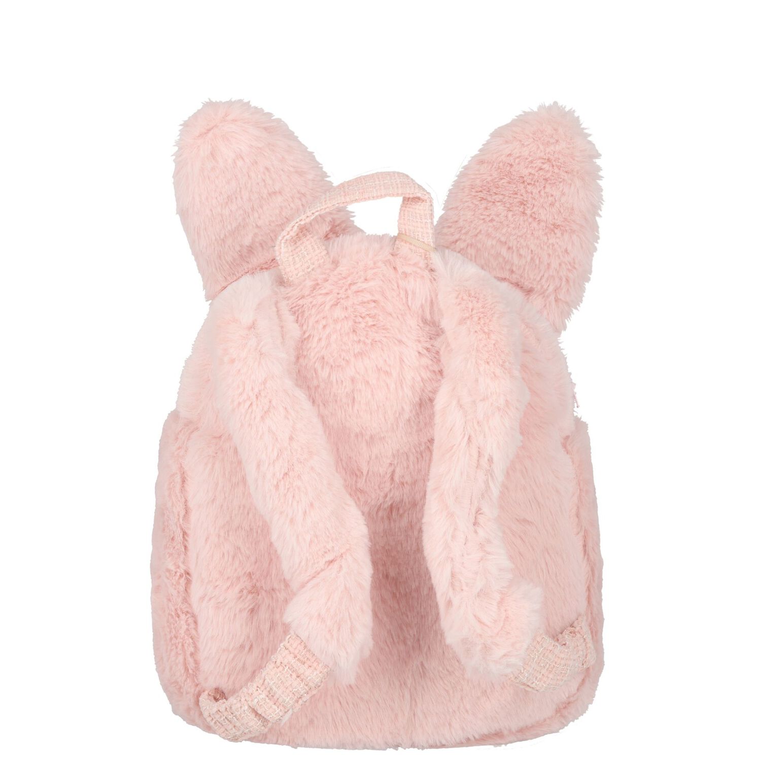 Girls Pink Faux Fur Backpack, 1, hi-res image number null
